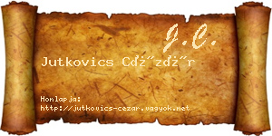 Jutkovics Cézár névjegykártya